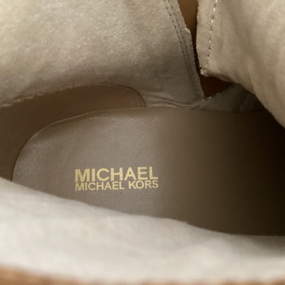 MICHAEL Michael Kors Tan and Gold Ankle Boots - Picture 7 of 11